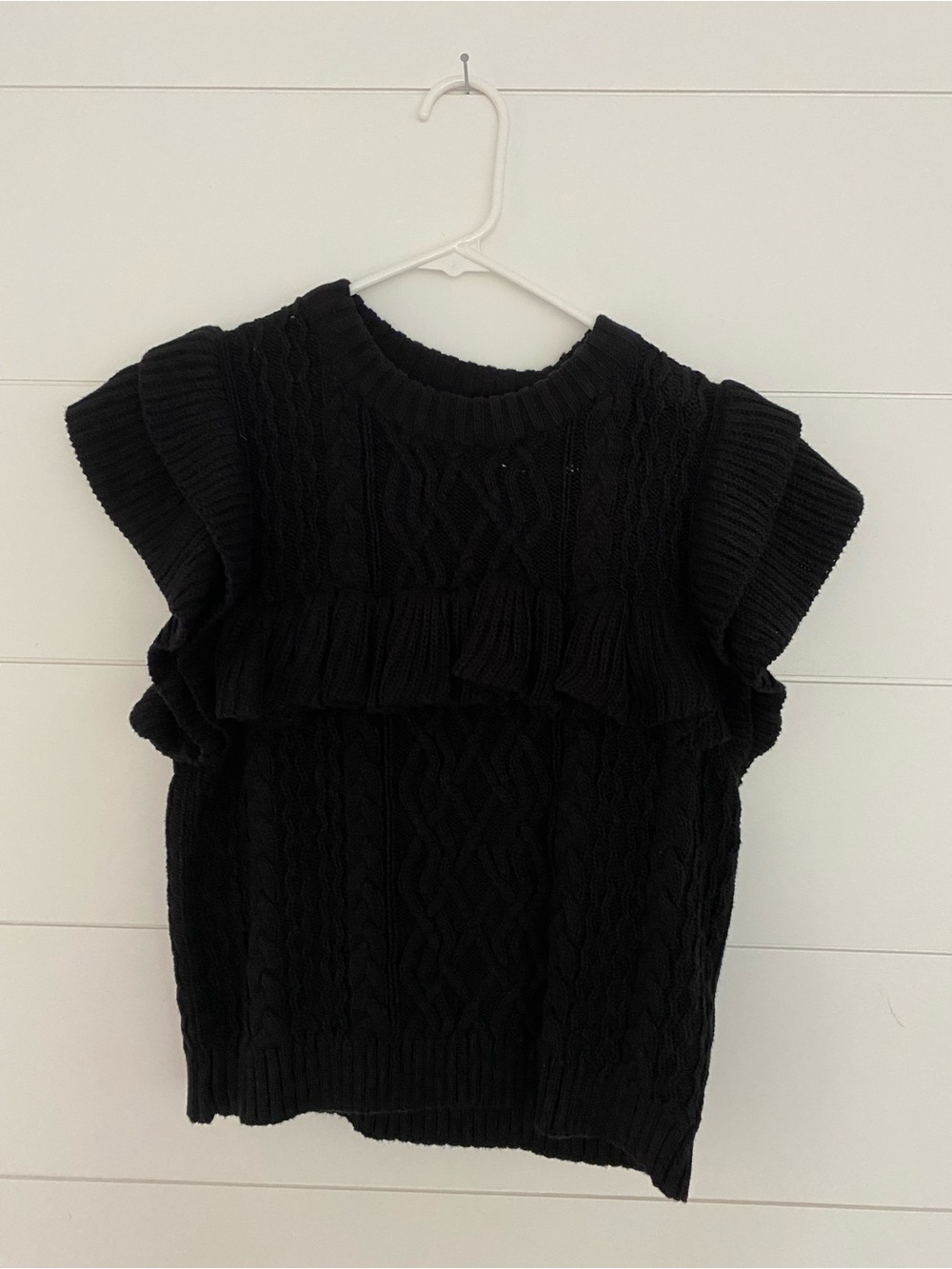 Cleobella Black Ribbed Knit Top